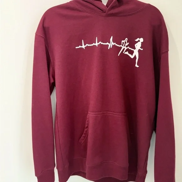 Outrun the Dark top burgundy 
Size: large Women Tops Sweatshirts & Hoodies - Picture 11 of 12